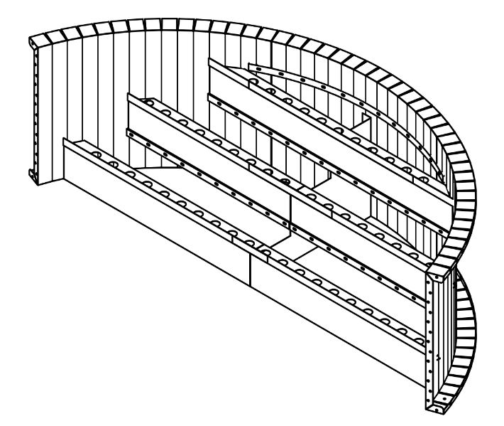 6' Radius Full Width Style Steel Step 48"